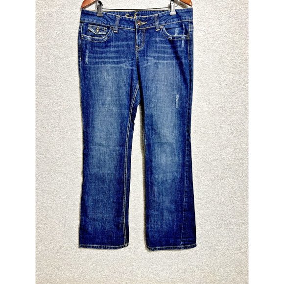 Guess Jeans Doheny Women's 32x32.5 Low Rise Bootcut Denim Blue Dark - Picture 1 of 12